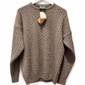 Vintage ANSETT Australia Pure Wool Cable Knit Sweater NWT size 20 large L men’s